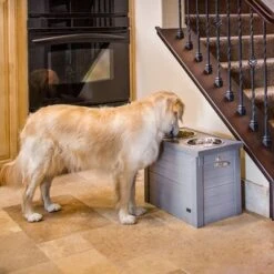 Contenedor De Pienso Con Comederos Kerbl Pet EcoFLEX® Para Perros -Productos Para Mascotas 106300 kerbl ecoflex futterbar gray hs 13 4