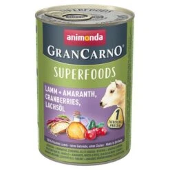 Animonda GranCarno Superfoods Adult 6 X 400 G -Productos Para Mascotas 130900 pla animonda animondagrancarno adult superfoods lamm amaranth cranberries lachsoel 400g hs 01 6