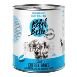 Rebel Belle Junior Full Energy Bowl Comida Vegetariana Para Perros -Productos Para Mascotas 1 rebelbelle junior energy 750g 1000x1000 8