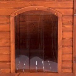 Caseta De Madera Woody Premium Con Puerta Para Perros -Productos Para Mascotas 70354 hundehuette flachdach fg 1120029 3