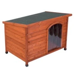 Caseta De Madera Woody Premium Con Puerta Para Perros -Productos Para Mascotas 70354 pla hundehuette flachdach fg 1120018 7