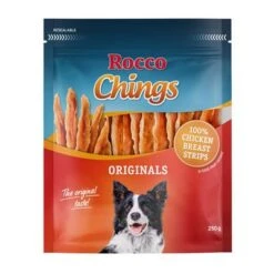 Megapack Rocco Chings Originals Láminas De Carne Para Perros 15 X 250 G -Productos Para Mascotas pla rocco chingsoriginals chickenstrips 250g 1000x1000 6