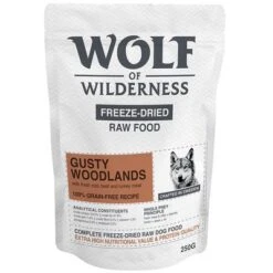 Wolf Of Wilderness Gusty Woodlands Con Vacuno, Bacalao Y Pavo -Productos Para Mascotas wow freezedried gusty woodlands 250g 1000x1000 8